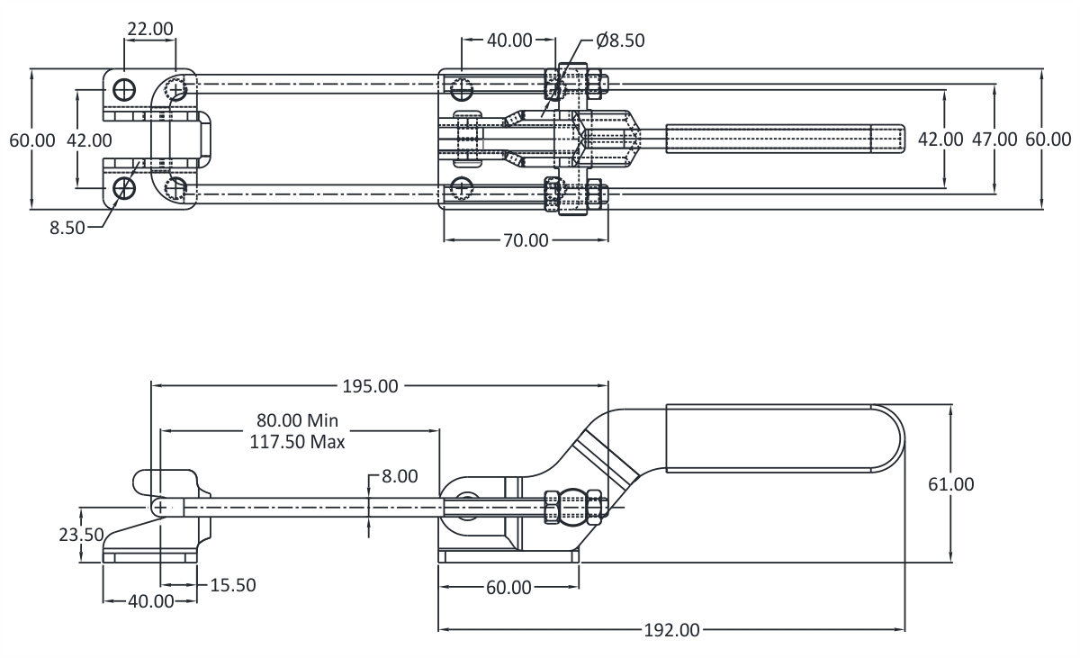 S-Clamps Clamp PAH-2445-M50-SS